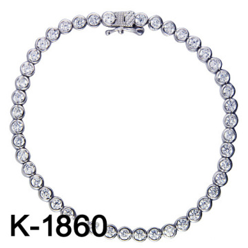 Fashion 925 Silver Micro Pave CZ Jewellery Bracelet (K-1860)